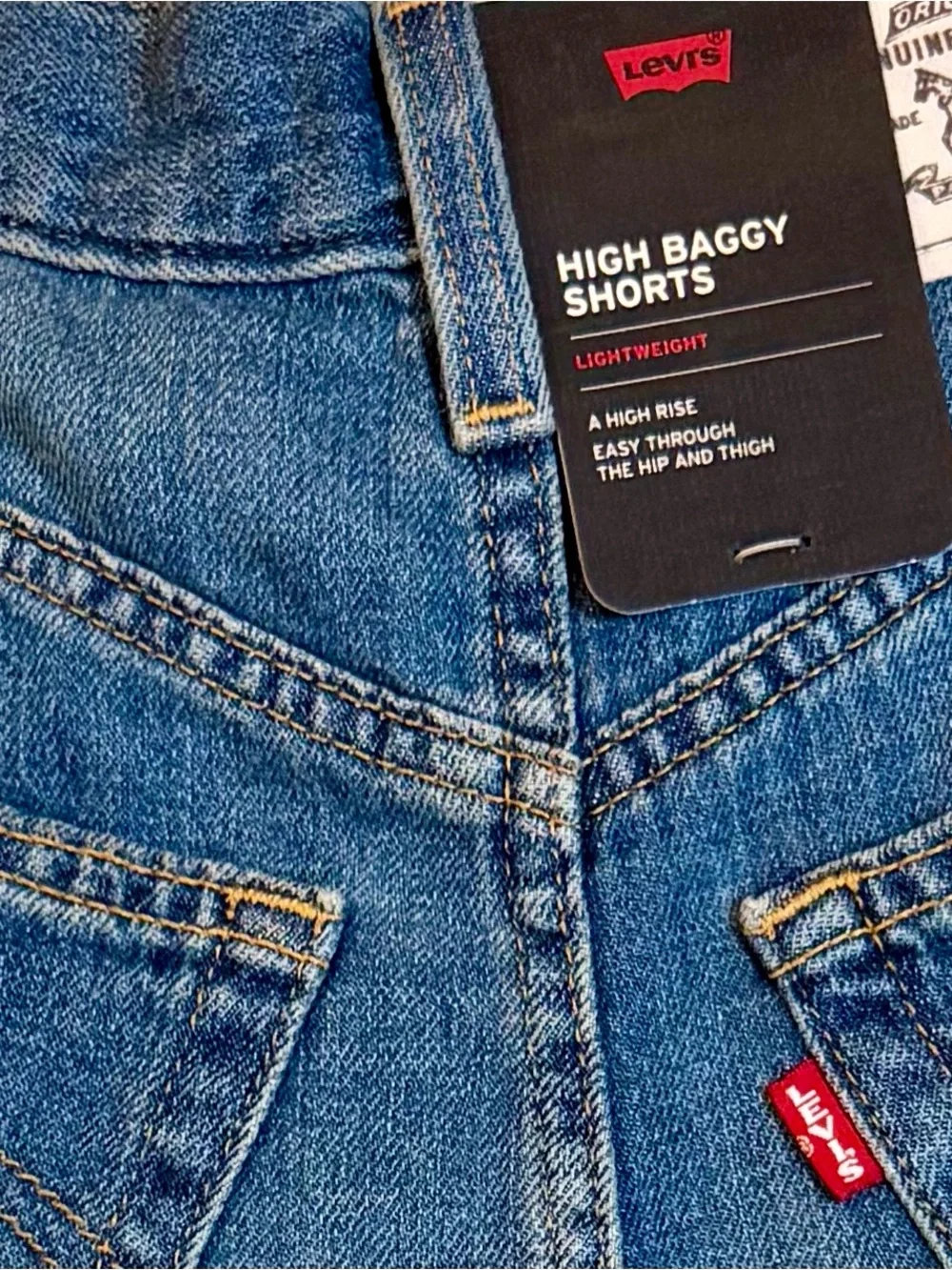 Levi's High Rise Baggy Denim Shorts